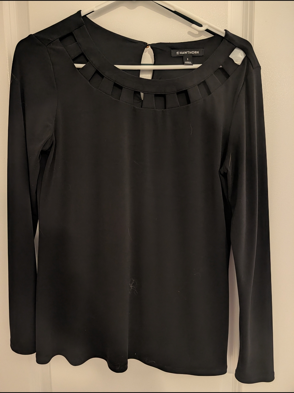 Women's Black Cutout Long Sleeve Top. Limited From Stitch Fix Only.